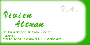 vivien altman business card